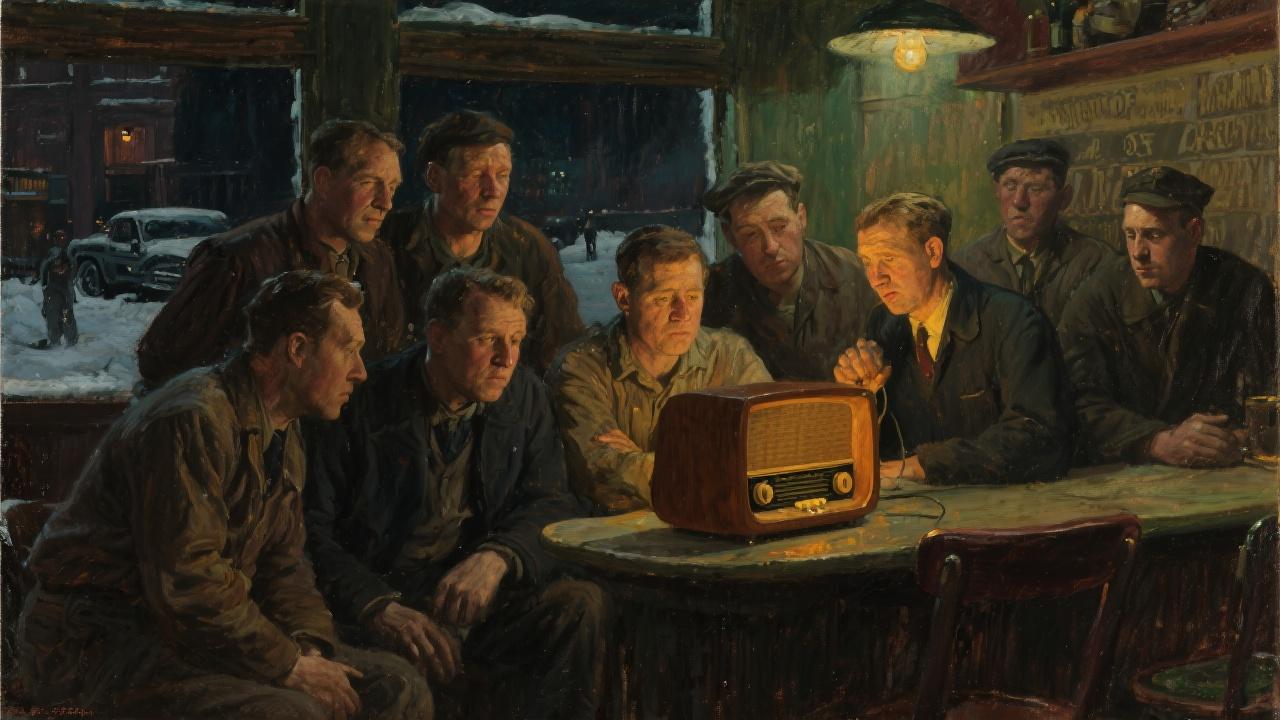 Hero image for The Sleeping Giant Stirs - December 1940 - Roosevelt's 'Arsenal of Democracy' speech in a Detroit bar